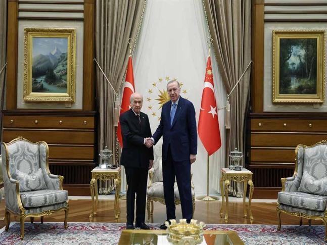 Cumhurbaşkanı Erdoğan, Bahçeliyi kabul etti