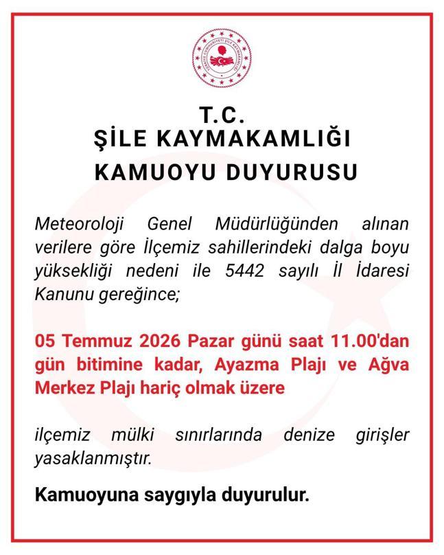 Şilede bazı plajlarda denize girmek yasaklandı