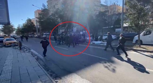 Diyarbakırda adliye önündeki kavga kamerada