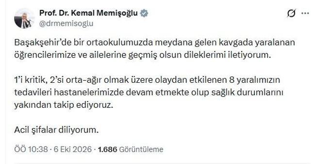 Başakşehirde okulda kavgada 8 öğrenci yaralandı