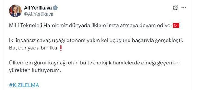 Bayraktar Kızılelma akıllı filo otonomisiyle kol uçuşunu başarıyla tamamladı