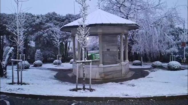 İstanbulda kar yağışı etkili oluyor