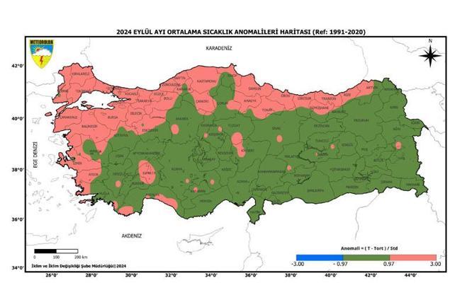 53 yılın en sıcak 7nci eylül ayı