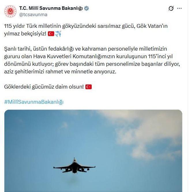 MSBden Hava Kuvvetlerinin 115inci yılına özel klip