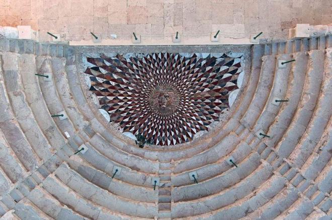 Medusa mosaic will be covered to protect it from winter conditions