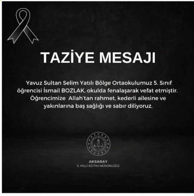 Okulda yemek sırası beklerken fenalaşan 10 yaşındaki İsmail, öldü