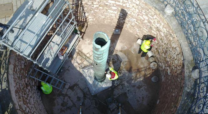 The 2,500-year-old Serpent Column is being restored; The most important bronze work in Istanbul