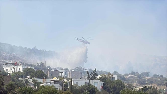 Muğlada maki yangını