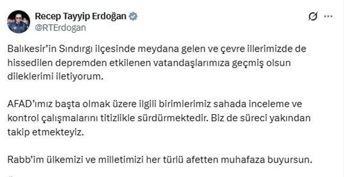 Balıkesir Sındırgıda 6.1 büyüklüğünde deprem