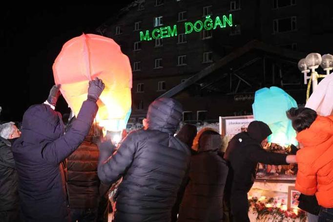 Kartalkayada oteldeki yangın faciasında yaşamını yitirenler anıldı