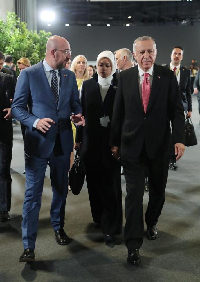 Cumhurbaşkanı Erdoğan, Avrupa Konseyi Başkanı Michel ile görüştü