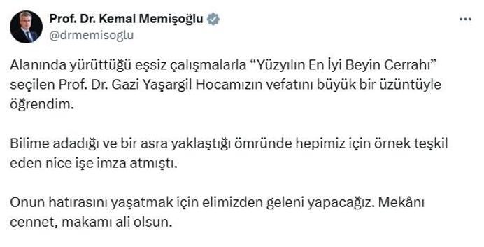 Yüzyılın en iyi beyin cerrahı Prof. Dr. Gazi Yaşargil, hayatını kaybetti