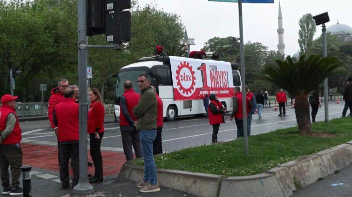 Saraçhane Meydanında 1 Mayıs hareketliliği