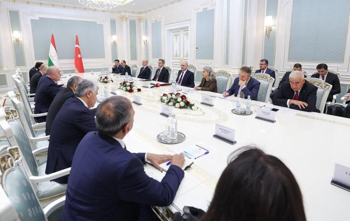 TBMM Başkanı Kurtulmuş, Tacikistan Temsilciler Meclisi Başkanı Idizoda ile bir araya geldi