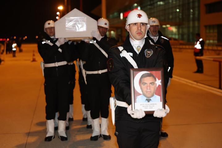 Şehit polis Seçkin Yalçın’ın cenazesi, memleketi Elazığ’a getirildi