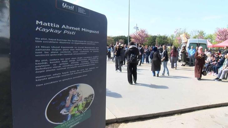 Kadıköy’de öldürülen 14 yaşındaki Mattia Ahmet Minguzzi’nin adı kaykay pistine verildi