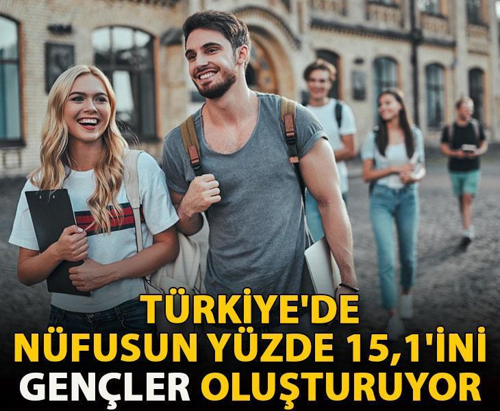 Türkiye'de nüfusun yüzde 15,1'ini gençler oluşturuyor