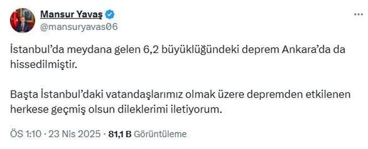 İstanbul açıklarındaki deprem çevre illerden de hissedildi