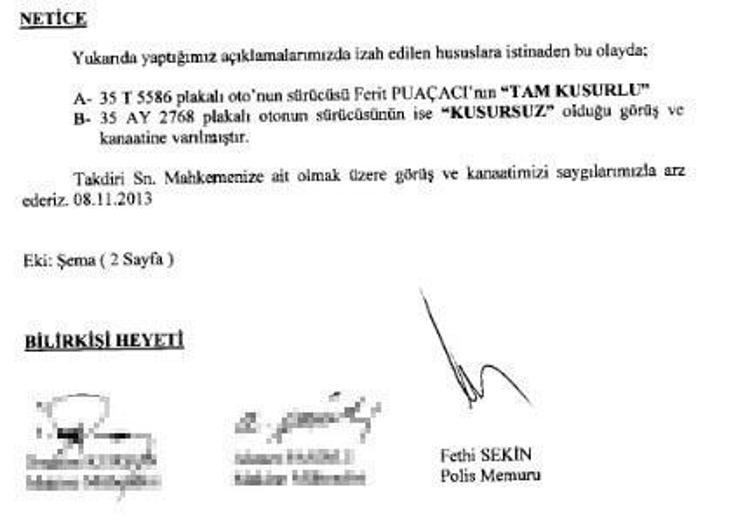 10 YIL SONRA KUSURLU TESPİT EDİLDİ