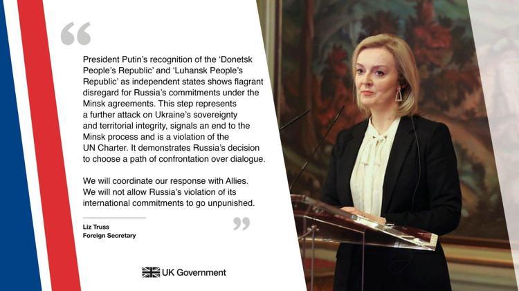 İNGİLTERE DIŞİŞLERİ BAKANI TRUSS’TAN KARARA TEPKİ