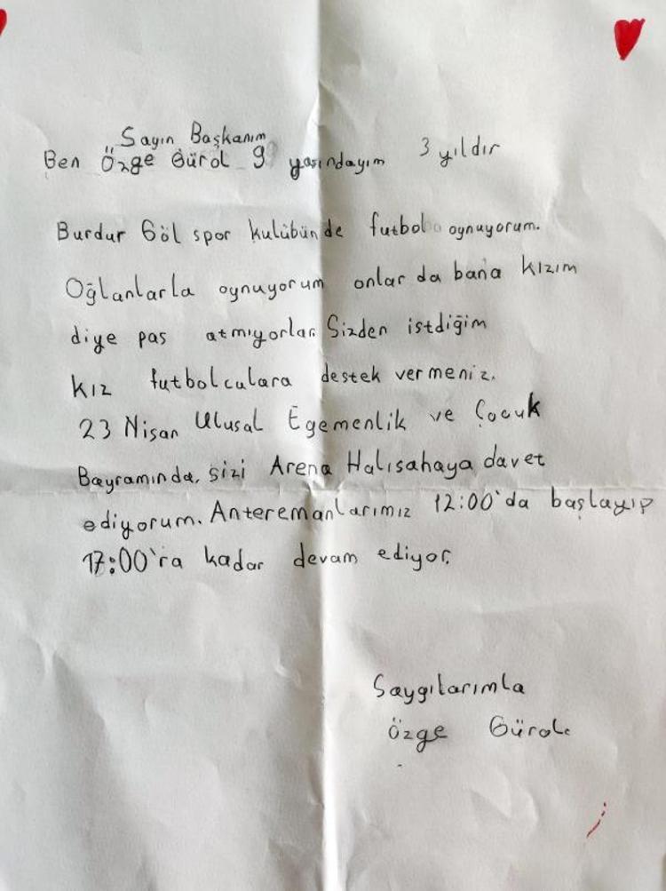 BELEDİYE BAŞKANINA MEKTUP YAZDI