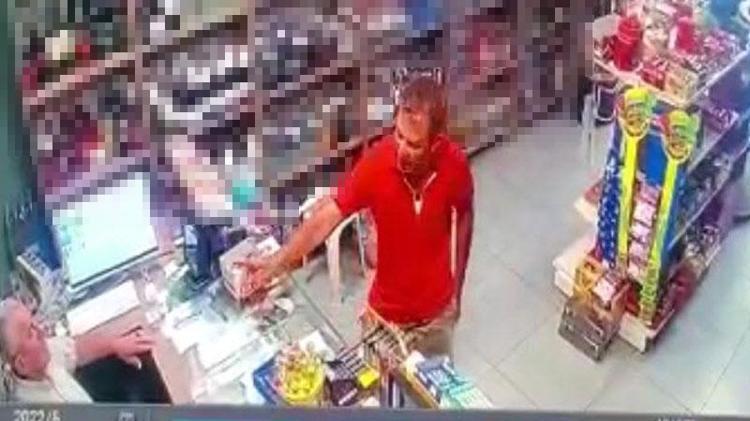 İÇKİ ALMAK İSTEDİĞİ MARKETTEKİ GÖRÜNTÜLERİ ORTAYA ÇIKTI