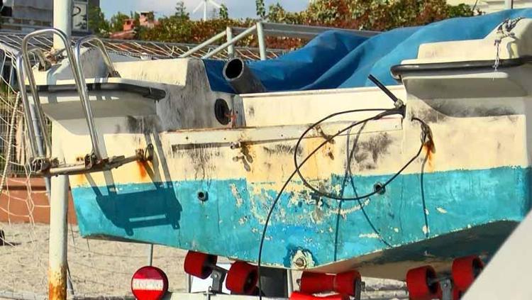 TEKNENİN JET-SKİYE BAĞLANDIĞI ANLAR GÜVENLİK KAMERASINDA