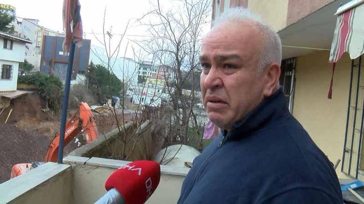 İNŞAATIN İSTİNAT DUVARININ ANİDEN ÇÖKTÜĞÜNÜ GÖRDÜM.