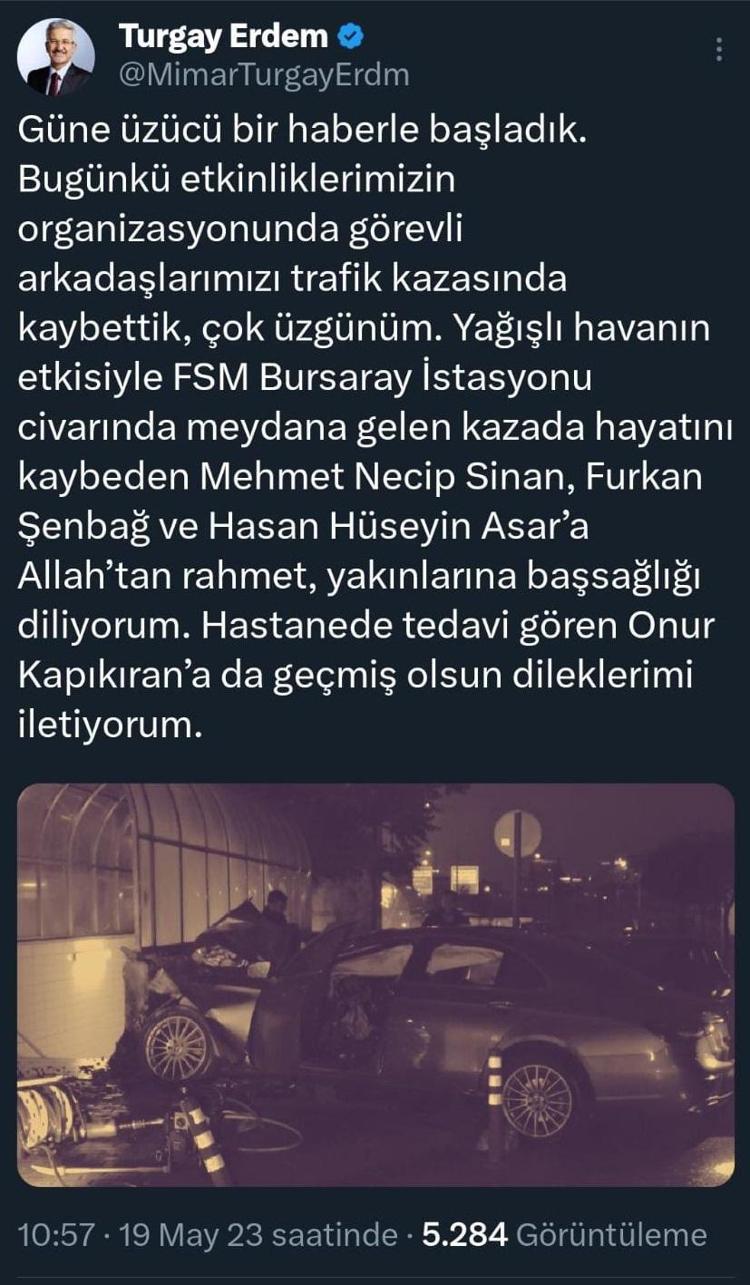 BAŞKAN ERDEMDEN BAŞSAĞLIĞI MESAJI