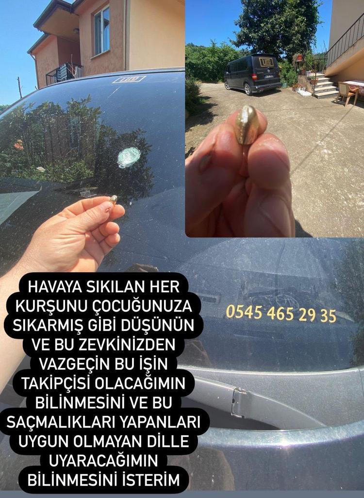 ÇATIYI DELEN KURŞUN TAVANA SAPLANDI