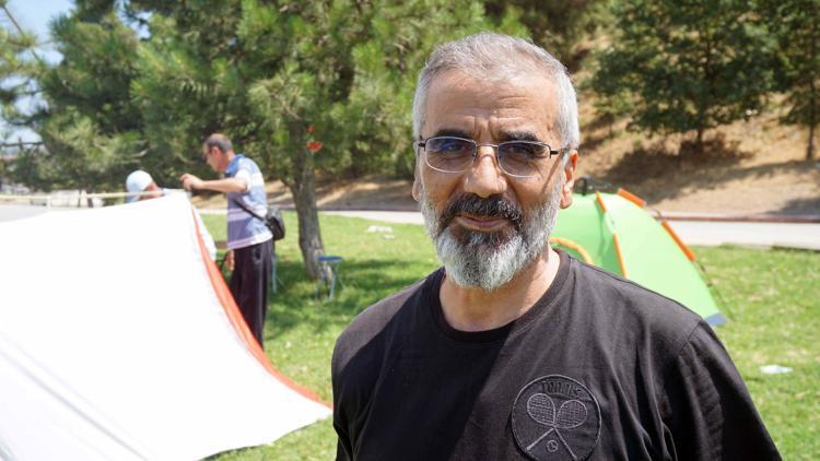 ÇADIR KURMAK İÇİN ERKENDEN GELDİLER