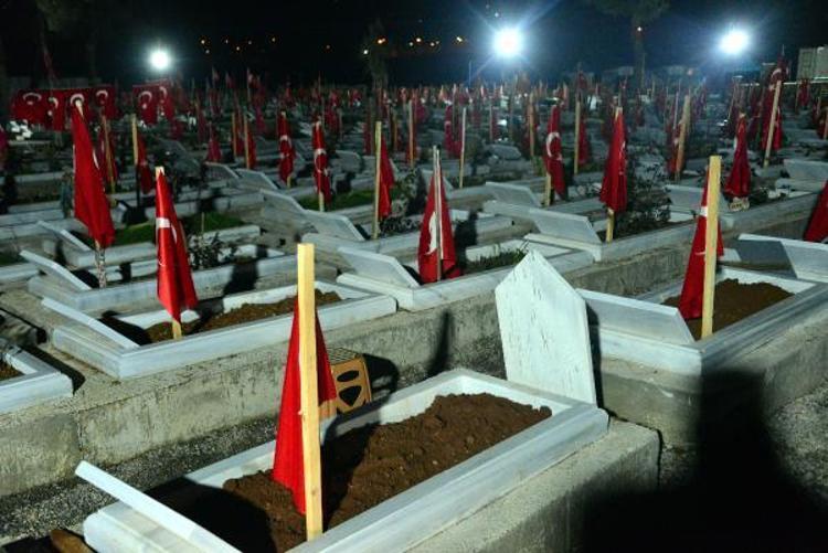 MEZARINI ZİYARET ETTİ