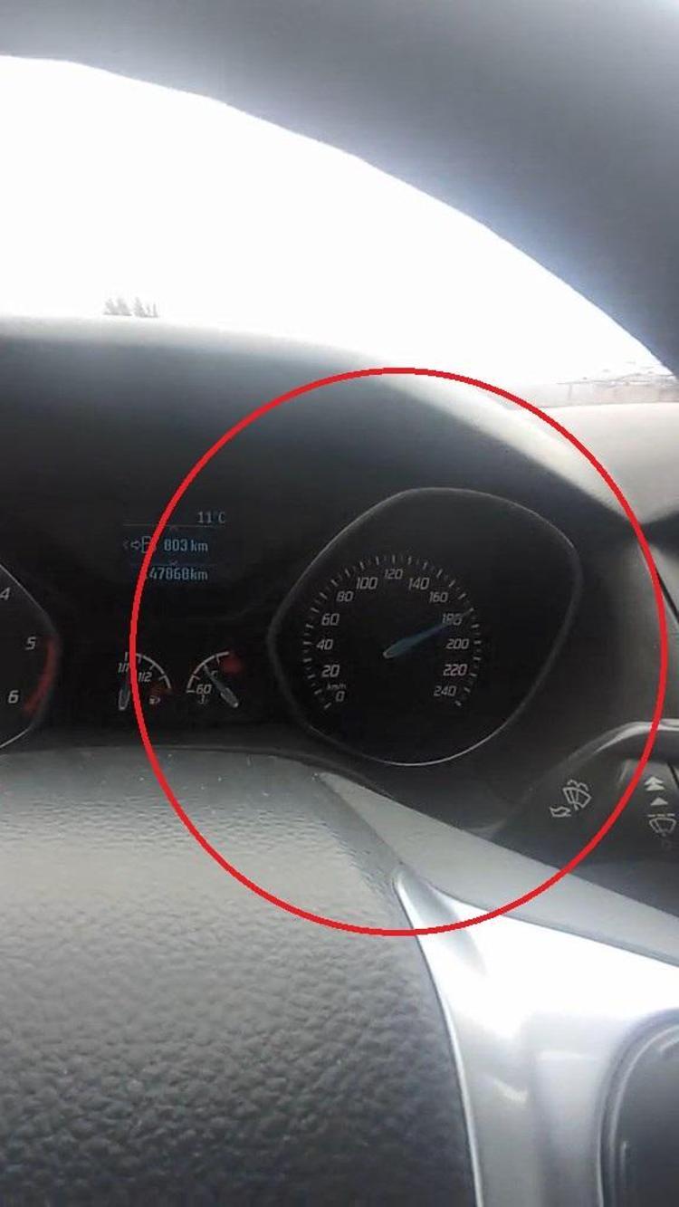 180 KİLOMETRE HIZLA GÖRÜNTÜLERİ ORTAYA ÇIKTI