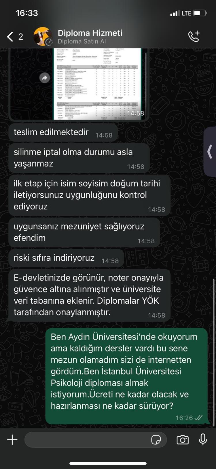KİŞİSEL BİLGİLER İSTENİYOR