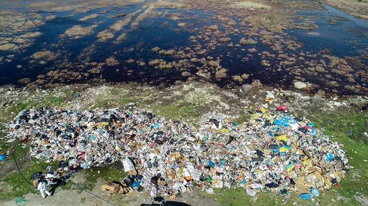 Milleyha Kuş Cenneti'nde yine çöp yığınları yükseliyor