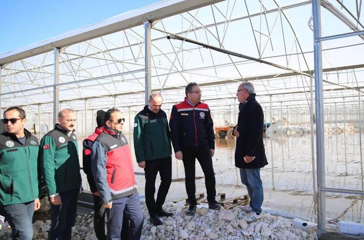 ZARAR GÖREN ALANLARI İNCELEDİLER