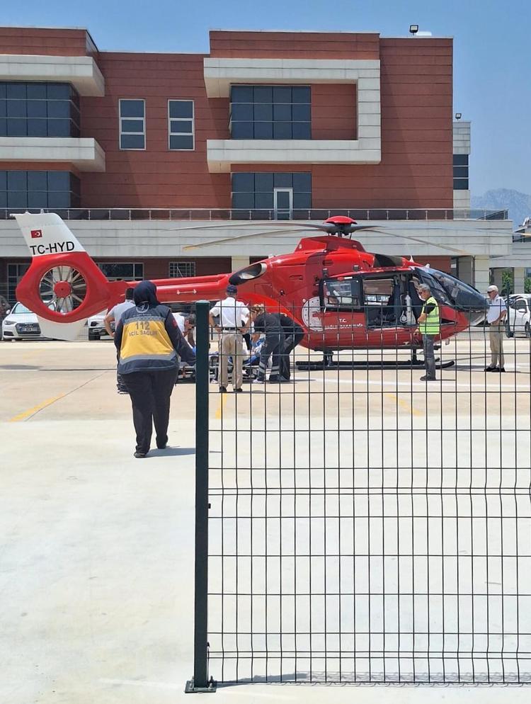 HELİKOPTER AMBULANSLA ANKARAYA NAKLEDİLMİŞ