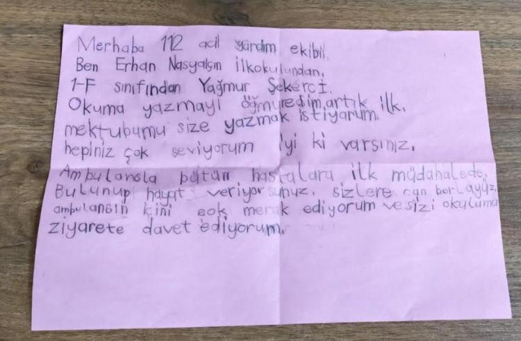 ‘İLK MEKTUBUNU BİZE YAZMASI ÇOK ONURLANDIRDI’