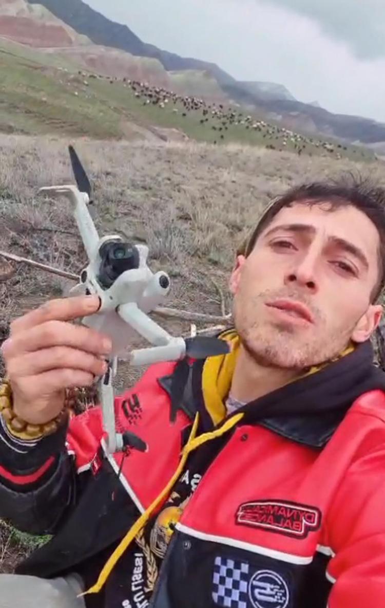 KUŞTAN ÜRKEN KOYUNLARI GÖRÜNCE DRON ALDIM