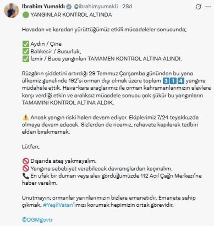 450 HEKTARLIK ALAN YANDI