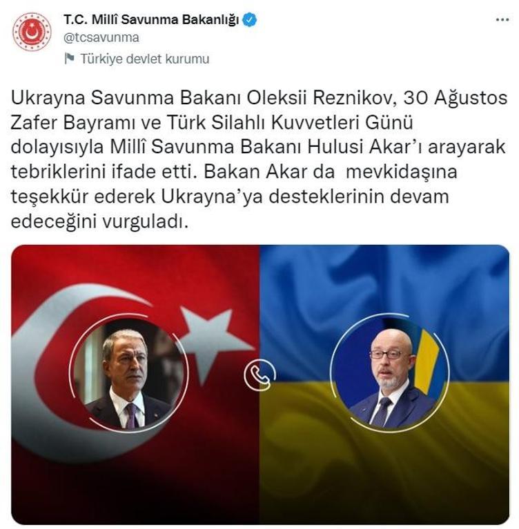 Bakan Akar, Ukraynalı mevkidaşı Reznikov ile görüştü