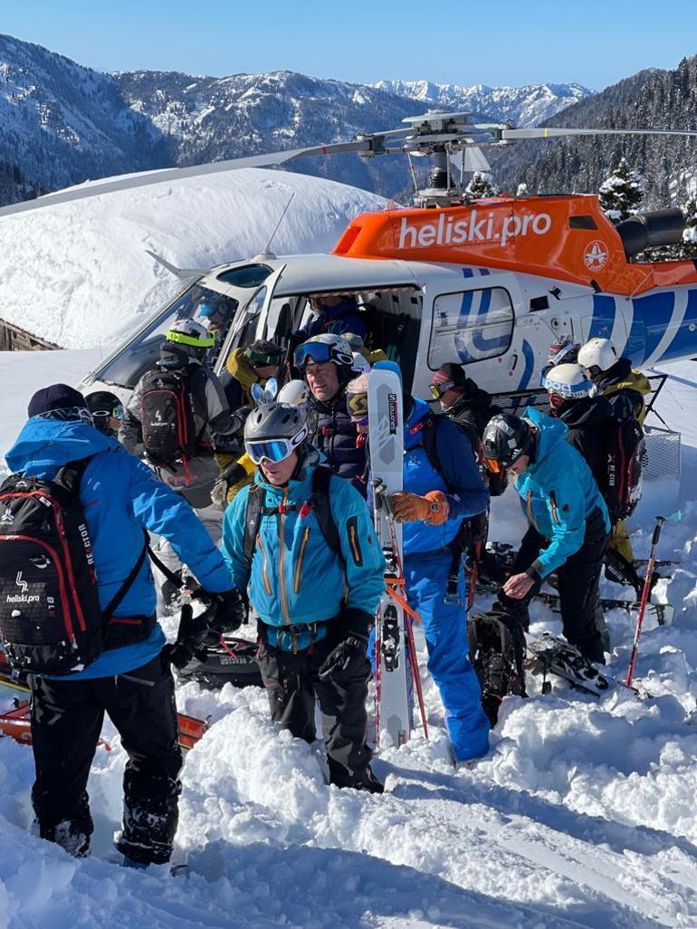 Heliski heyecanı sürüyor; ilk kafile, adrenalin dolu anlar yaşadı