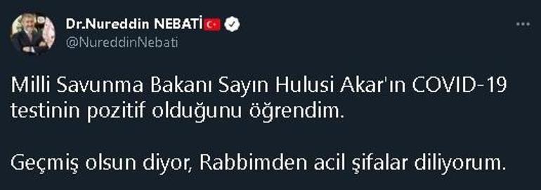 Bakan Akar, koronavirüse yakalandı