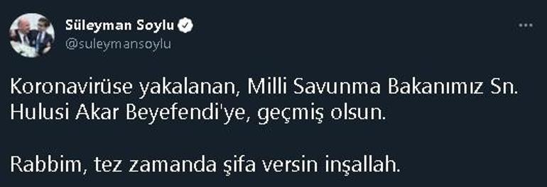 Bakan Akar, koronavirüse yakalandı