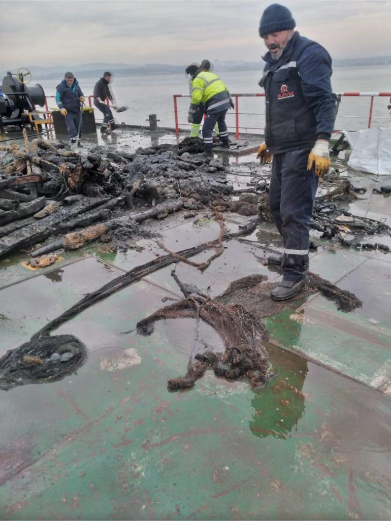 İzmit Körfezinden 6 dönüm ağ toplandı