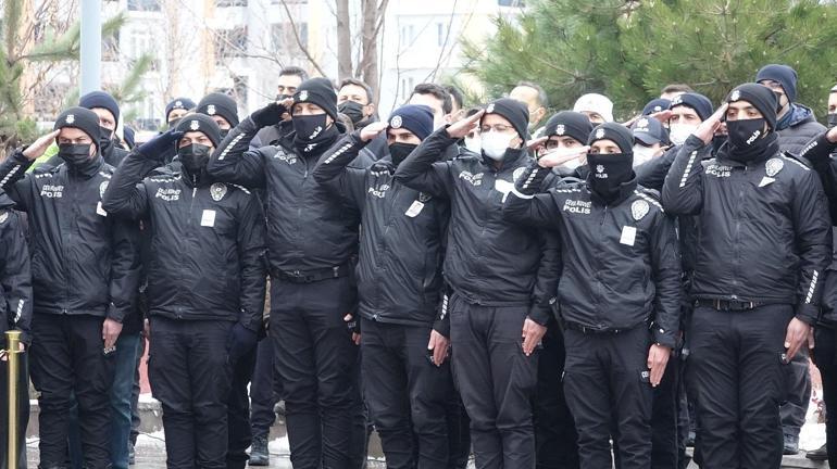 Kalp krizinden hayatını kaybeden çevik kuvvet polisi için tören