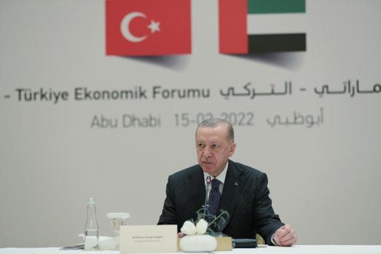 Cumhurbaşkanı Erdoğan, Abu Dabi’de BAE’li iş insanlarıyla buluştu