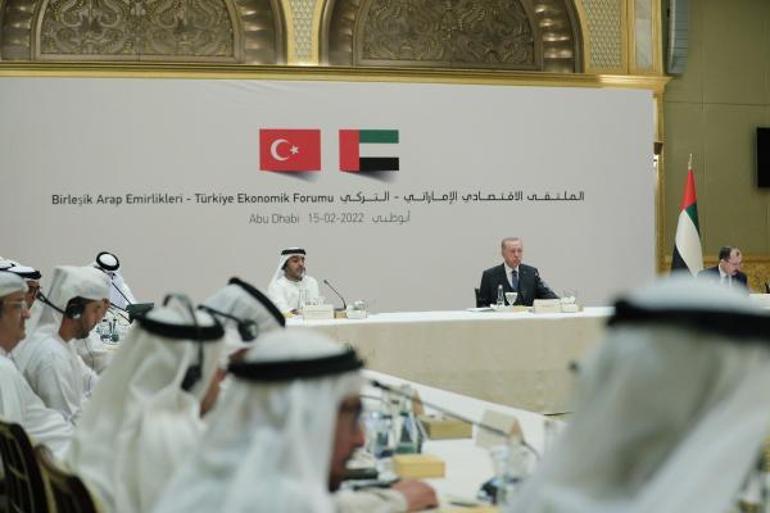 Cumhurbaşkanı Erdoğan, Abu Dabi’de BAE’li iş insanlarıyla buluştu