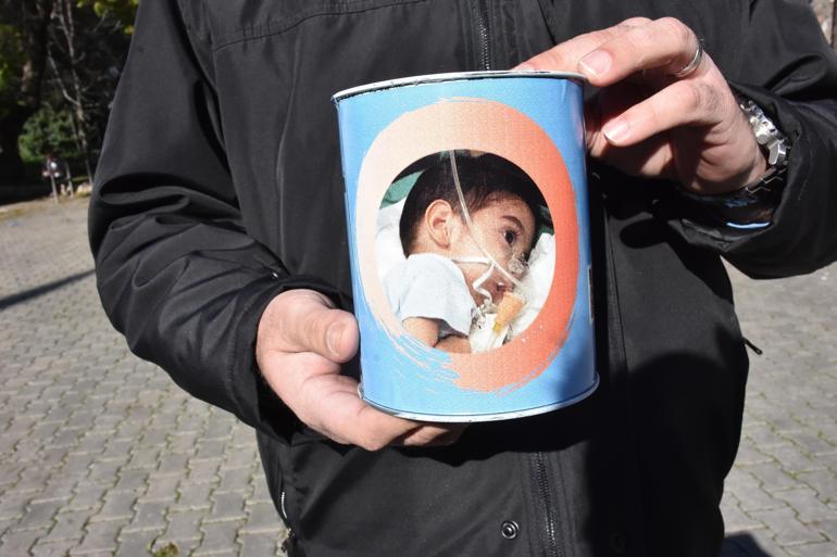 SMA hastası minik Alpaslanın bağış kumbarası çalındı