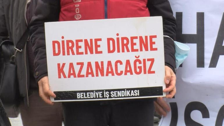 Bakırköy Belediyesine işten çıkarma protestosu